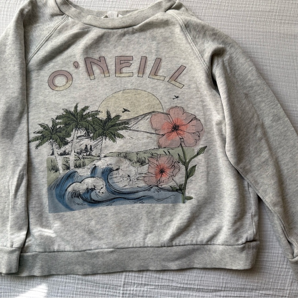 O'Neill Heather Gray Tropical Sweatshirt